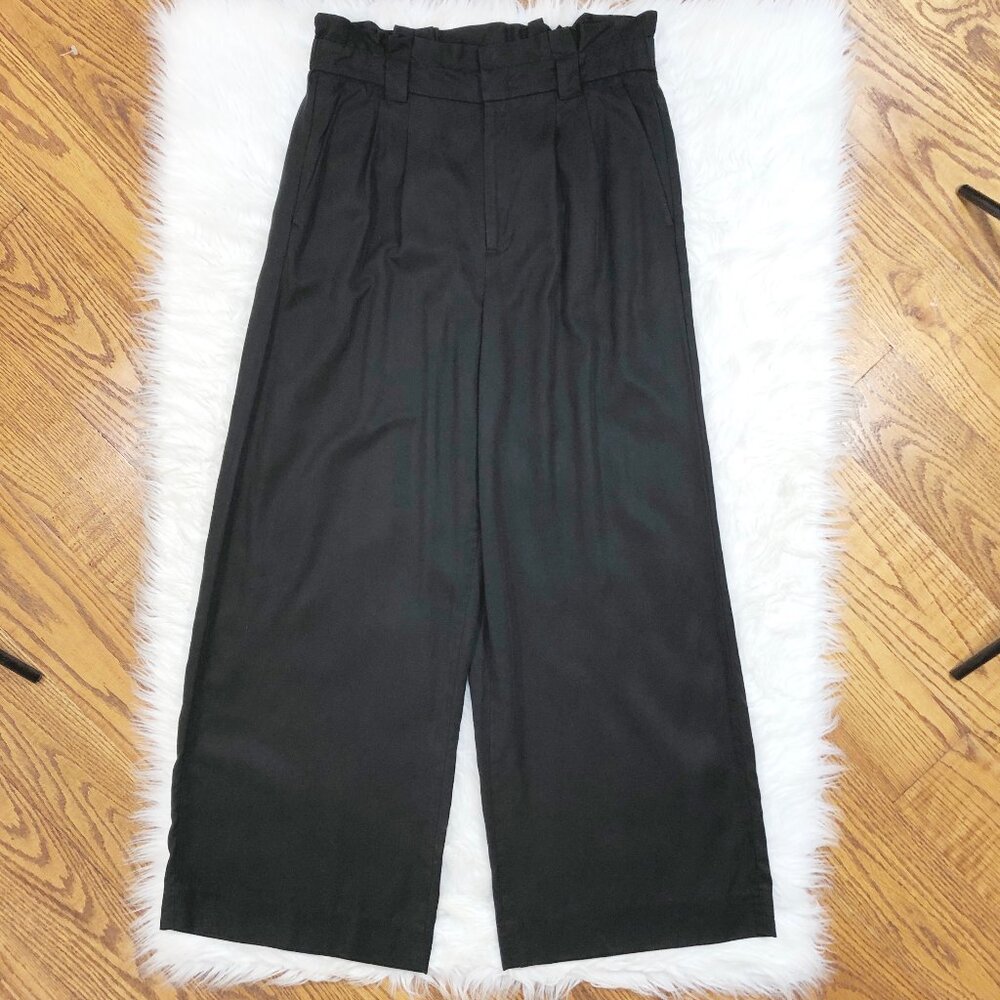 BANANA REPUBLIC Wide Leg Pleated Soft Tencel Pants 865389 in Black 10 - Picture 3 of 15